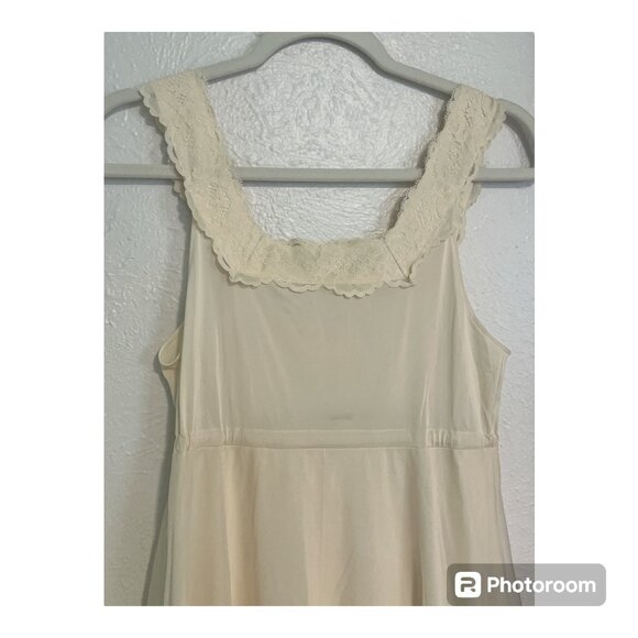 Vintage 1950s Shadowline Pale Yellow/Cream Long Gown Lingerie & Robe Size Small - Picture 10 of 12